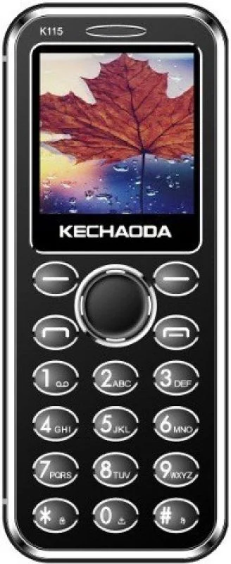KECHAODA K115 Slim Card Size Dual Sim Phone With External Memory Slot 3.66cm (1.44-Inch) Display Only Mobile Phone & Charging Cable In Box - Black & Silver