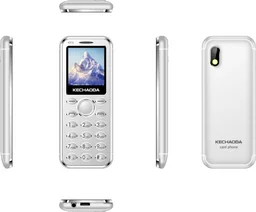 KECHAODA K115 Slim Card Size Dual Sim Phone With External Memory Slot 3.66cm (1.44-Inch) Display Only Mobile Phone & Charging Cable In Box - Black & Silver