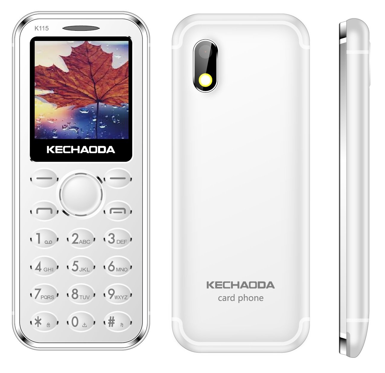 KECHAODA K115 Slim Card Size Dual Sim Phone with External Memory