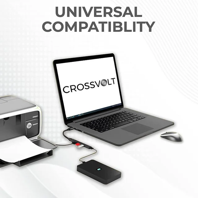 4 in 1 Portable USB C Hub (Type-C to 4 USB-A Ports)with Aluminum Shell, USB Port Hub 3.0(Pack of 2 ) - Gray