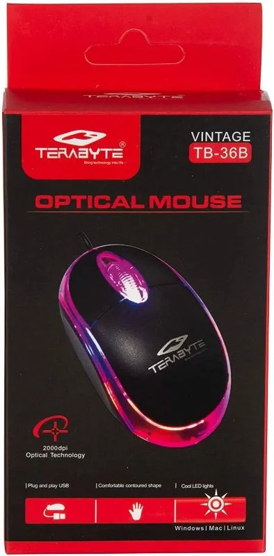 Vintage TERABYTE Vintage TB 36B Optical Mouse UAE with PC Laptop