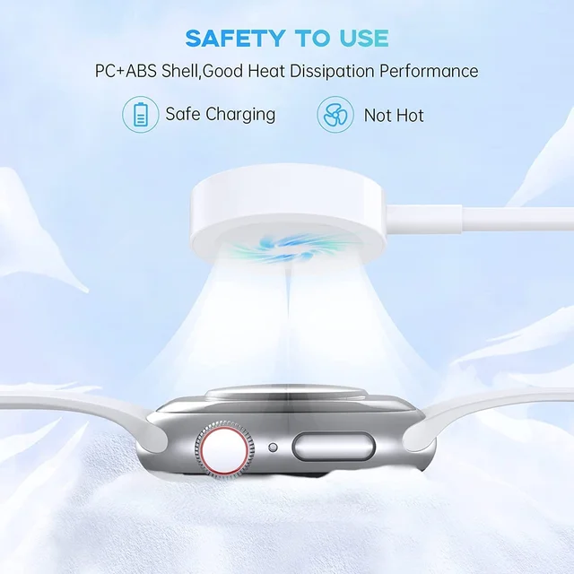 Watch Charger Compatible with Apple Watch Charger, Magnetic Charging Cable for iWatch Series 8/7/6/SE/5/4/3/2,Portable Wireless Charger with USB Charging Cord (3.3ft / 1m / White)