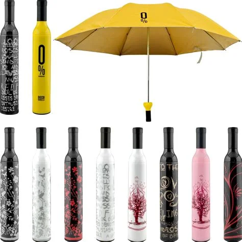 Umbrella Bottle Shape Easy to Carry Bottle Size Random Colour