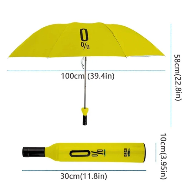 Umbrella Bottle Shape Easy to Carry Bottle Size Random Colour