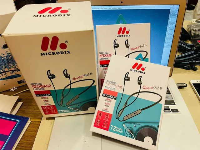 Wireless in Ear Bluetooth Neckband with Bass High Quality Sound BT-Max 72Hrs