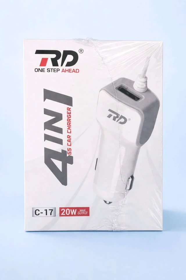 Rd C-17 4in1 Car Charger 20w Max Output ( Usb Plug Extra )
