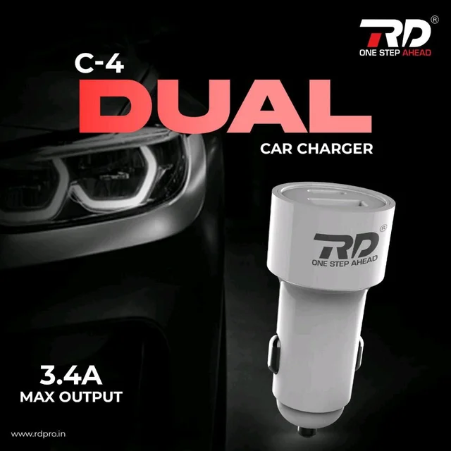 Rd C-4 Dual Usb 18w Type-c Car Charger