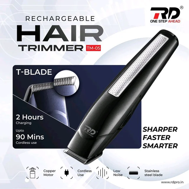 Rd Tm-05 Rechargeable Hair Trimmer ( 2hrs Charging Upto 90 Min )