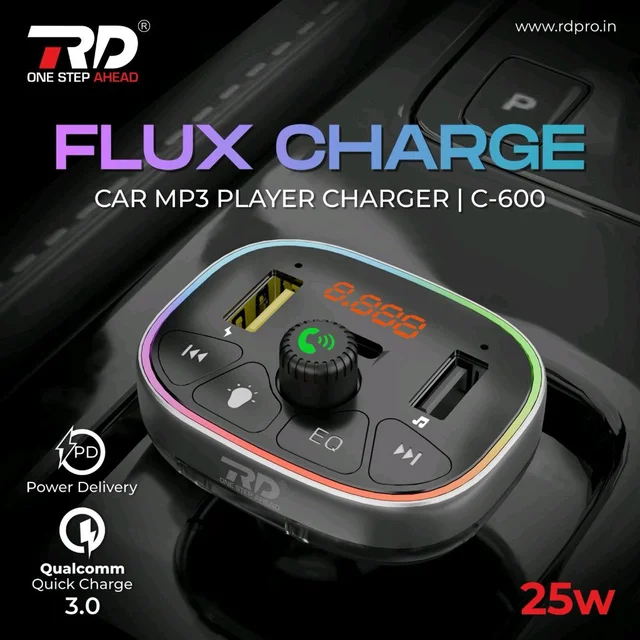 Rd C-600 25w Flux Charge Car Mp3 Player Charger