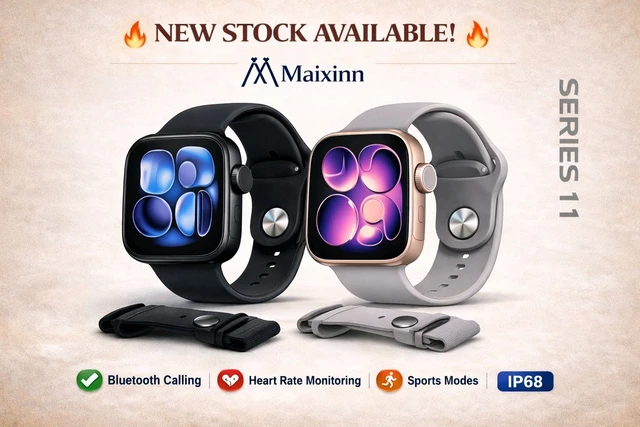 New Ip Logo Series 11 Smartwatch with AMOLED Display, BT Calling, Health Monitoring & Sports Modes