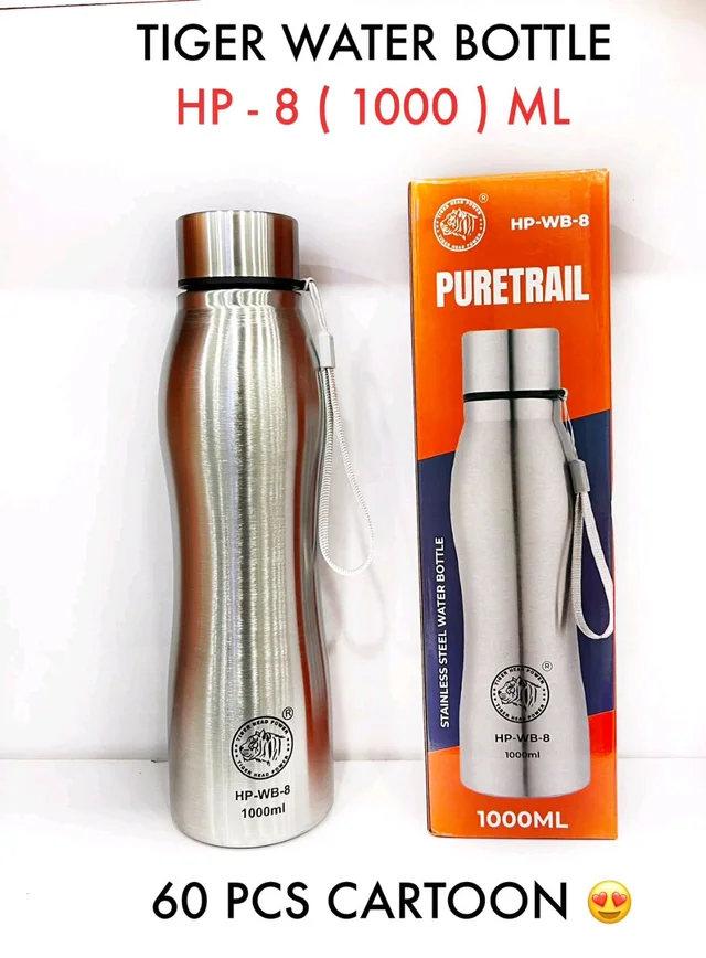 New Tiger Head Hp-WB-8 Stainless Steel 1000ML Water Storage Capacity Bottle 