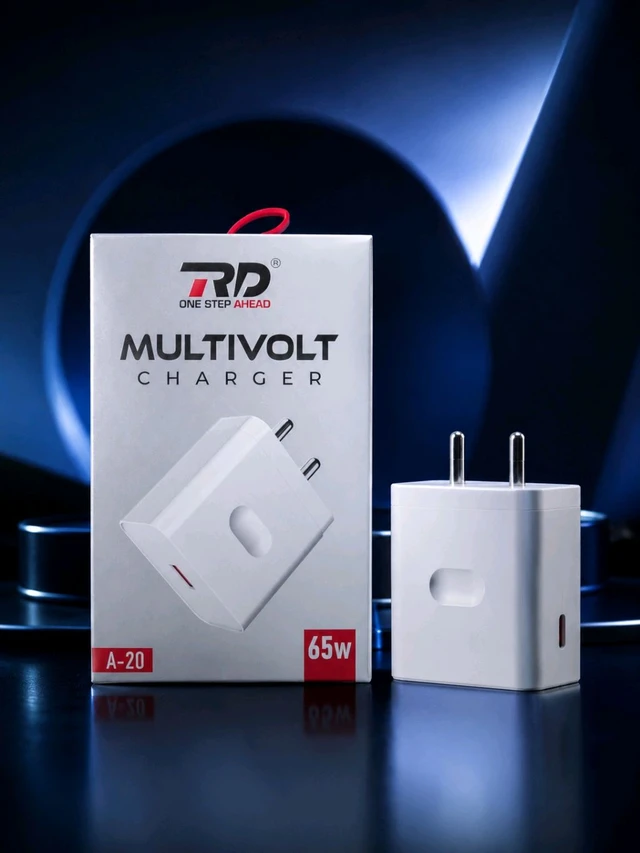 RD A-20 Multivolt 65W Fast Charger Adapter With Type-c Cable Universal Fast Charging |