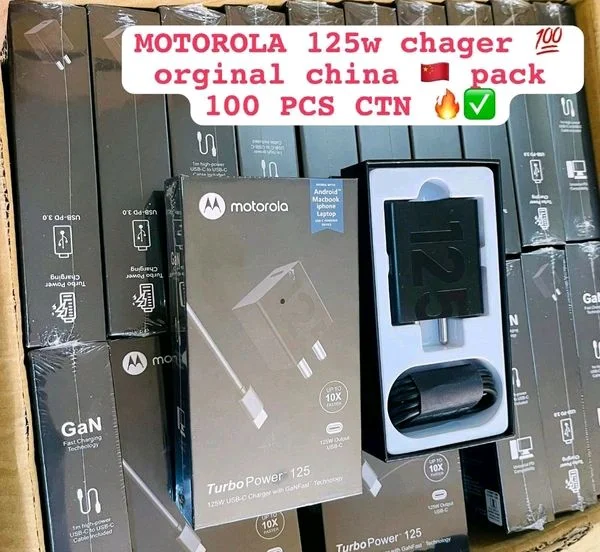 Motorola TurboPower 125W USB-C Fast Charger | GaN Technology | Original Pack 