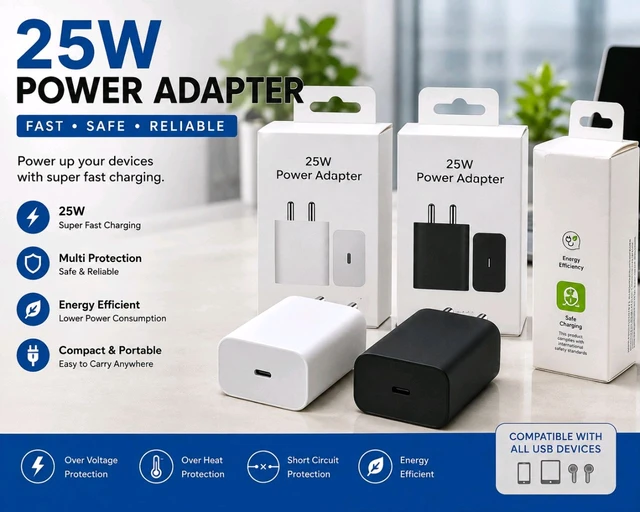 25W Fast Charging Power Adapter | Super Fast Charger | Compatible with Samsung Smartphones