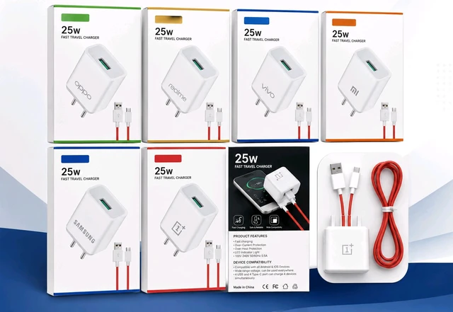Mix New 25Wts Fast Travel Micro V-8 Port Usb Charger 