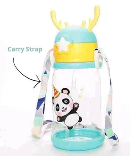 New Premium 500ML Kids Cartoon Water Bottle with Straw, Carry Strap & Leakproof Design | BPA Free School Water Bottle