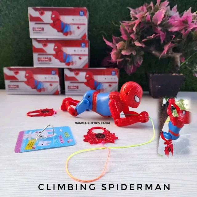 Spider-Man Climbing Toy with Pull String – Rope Pulling Up & Down Action Toy for Kids | Bluehue.in