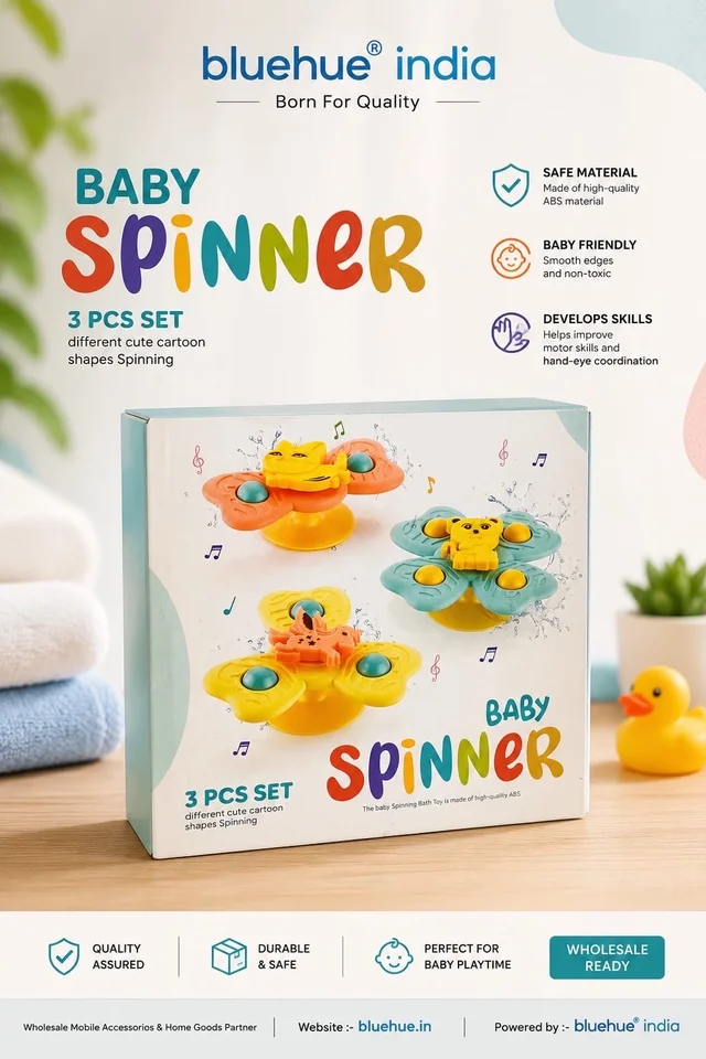 New Baby Spinner (3Pcs Set Different Cute Cartoon Shapes Spinning)