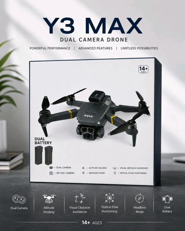 New M-3 Max Double Cemara , Double Battery Drone (Heavy Premium Quality)