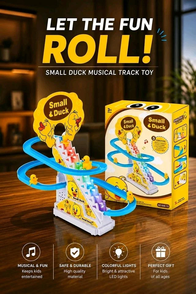 Small Duck Musical Climbing Track Toy | LED Light & Music | Battery Operated | Best Selling Kids Toy | Wholesale Price |