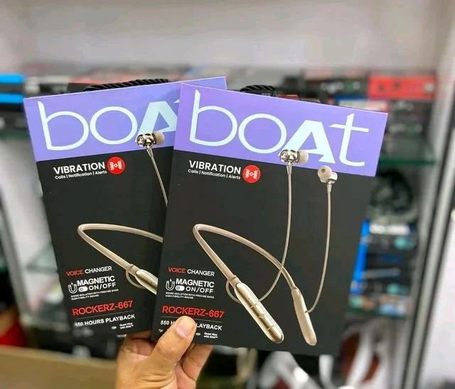 Boat Neckband 667 Magnetic  On-off +Voice Change +Vibration+ Double Box