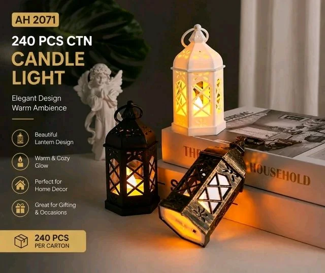 Candle Light Lantern – (AH 2071) | Decorative LED Lantern for Home Decoration 