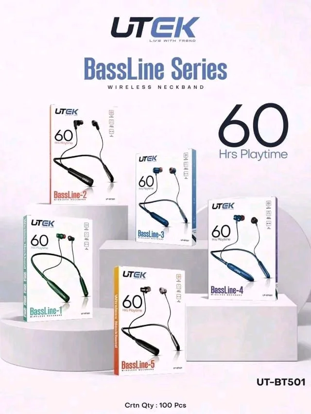 UTEK BassLine Wireless Neckband Bluetooth Earphones