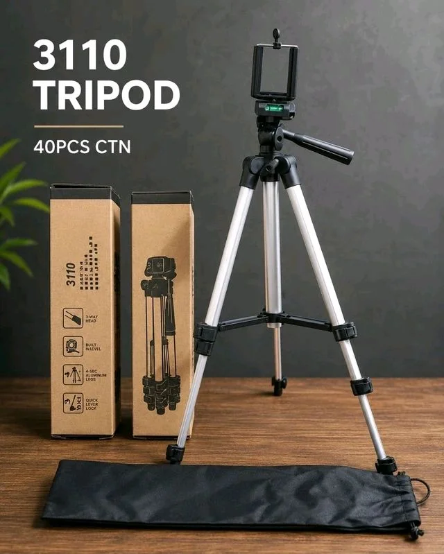New 3110 Universal Tripod Stand with Adjustable Mobile Holder