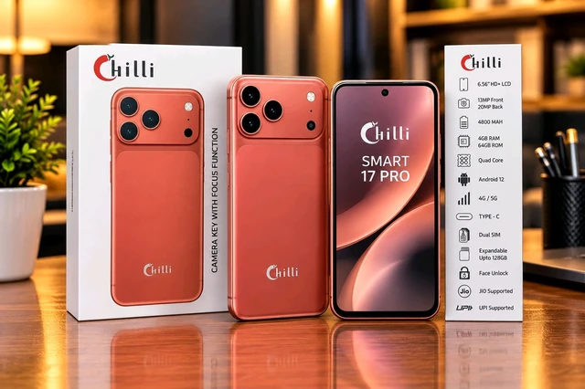 Chilli Smart 17 Pro 4GB RAM 64GB ROM 4G/5G | 4800mAh | Smartphone With Charger 