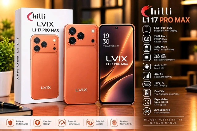 LVIX L1 17 Pro Max 4GB Ram - 64GB Rom | 4G/5G | Dual Sim |4800mAh |Type-c  
