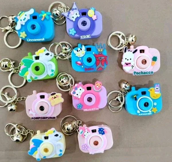 Cute Cartoon Camera Keychain Soft Silicone Mini Camera Pendant for Keys, Bags & Accessories