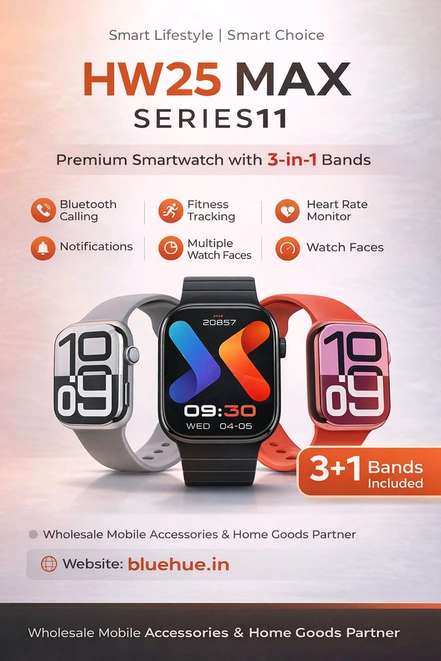 New HW-25 Max Premium Quality 3in1 (3 Different Unique Design Starp) Smart 🤓 Watch 