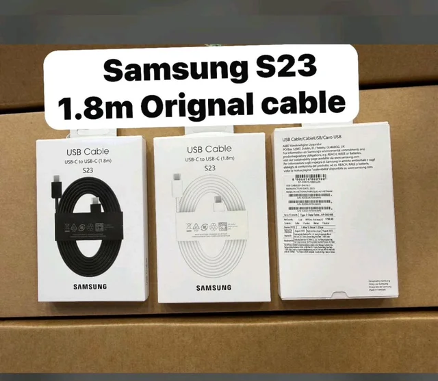 New Samsung Galaxy S-23 Pd Type C To Type Imported Og Quality Box Pecking Cable (Pure Og 100% 1.8Mtr) 