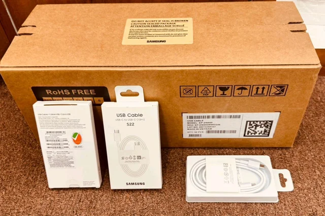 New Samsung Galaxy S-22 Pd Type C To Type Imported Og Quality Box Pecking Cable 