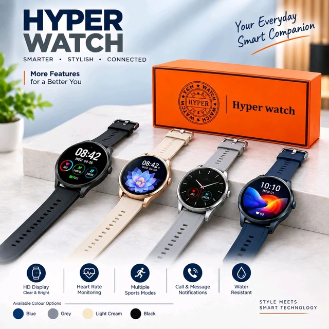 New Hyper Watch V-19 Pro Smart Watch – HD Display & Fitness Features