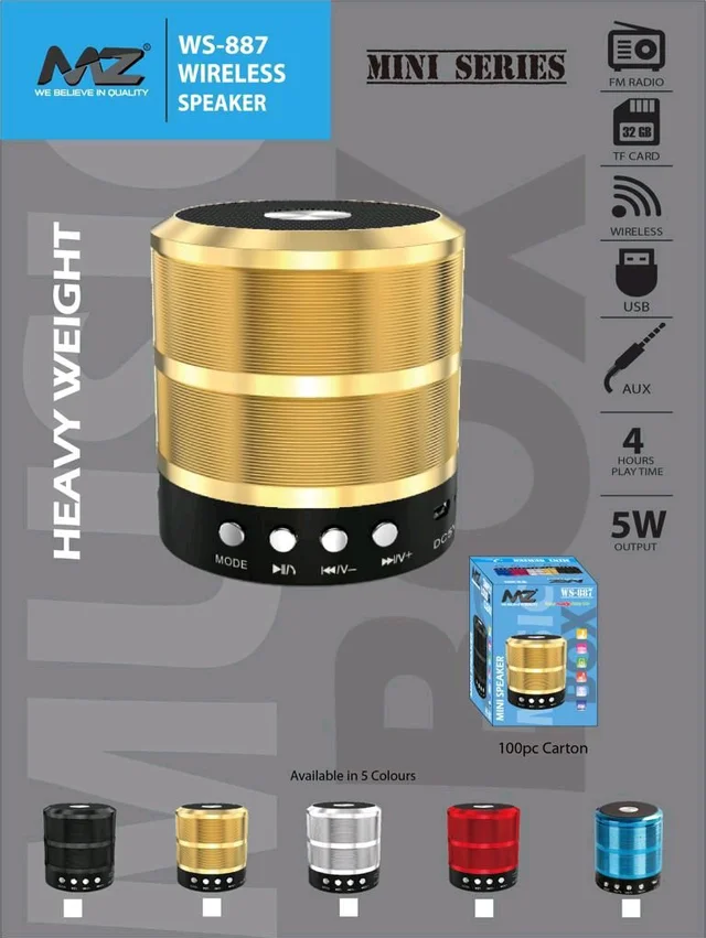 Mz Ws-887 Wireless Mini Speaker 