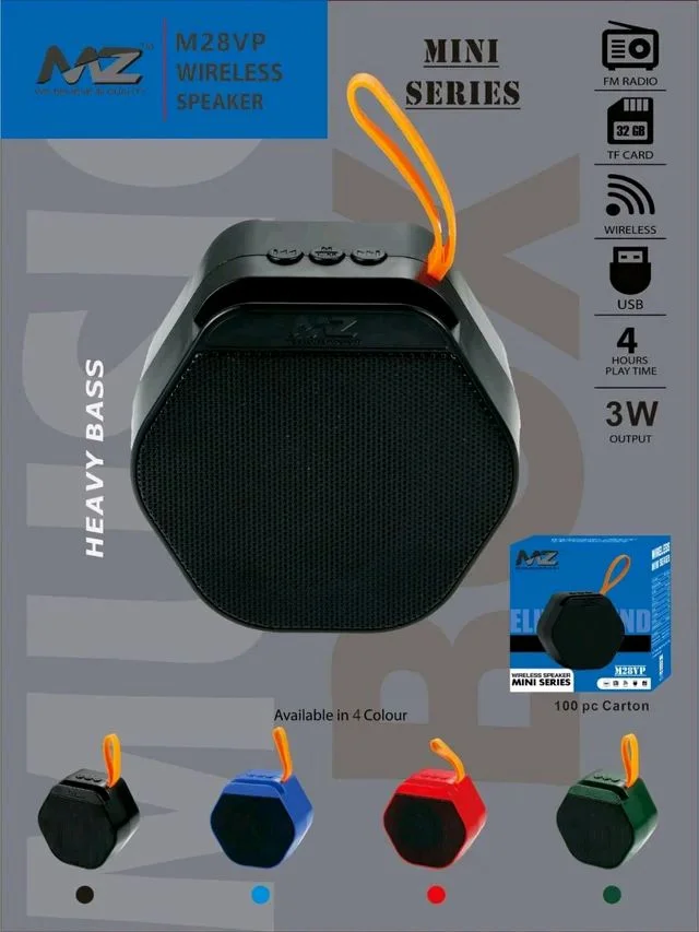 MZ New M-28Vp Wireless Speaker (Tws Connect , Fm Radio , Usb Input , Tf Card , Type C Port)