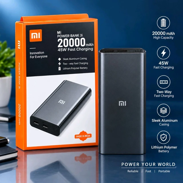 New Mi Power Bank 3i 20000mAh 45W Fast Charging Power Bank