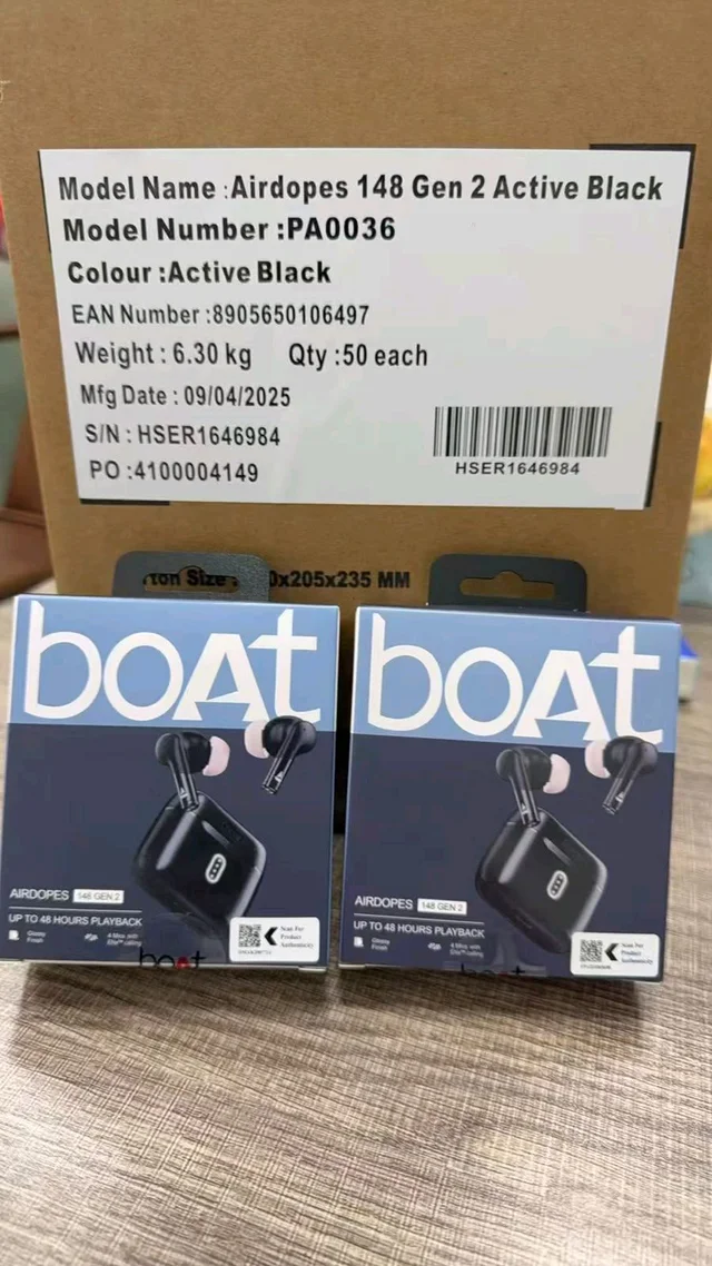 New Airdopes B-148 GEN-2 Og Different Different Serial Number Premium Quality Earbuds 