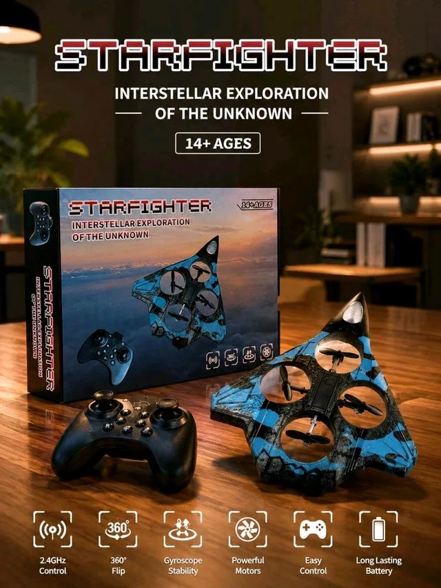 STARFIGHTER Mini RC Drone with Remote Control | 2.4GHz | 360° Flip | USB Rechargeable | Indoor Flying Drone 