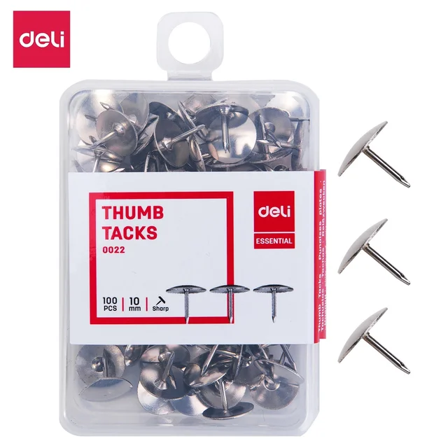Deli Thumb Tack & Thumb Pin 10mm