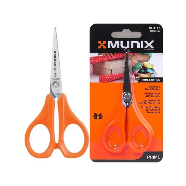 Kangaro Munix Scissors SL1143 / 108mm - 1 Piece, 4.2 inch, Web Orange