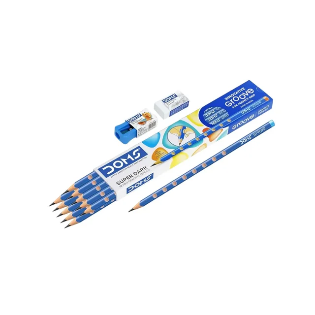 Doms Groove Super Dark HB/2 Graphite Pencils Pack of 10 Pieces