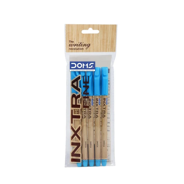 Doms Inxtra Fine Ball Pen - 5 Pieces, Blue