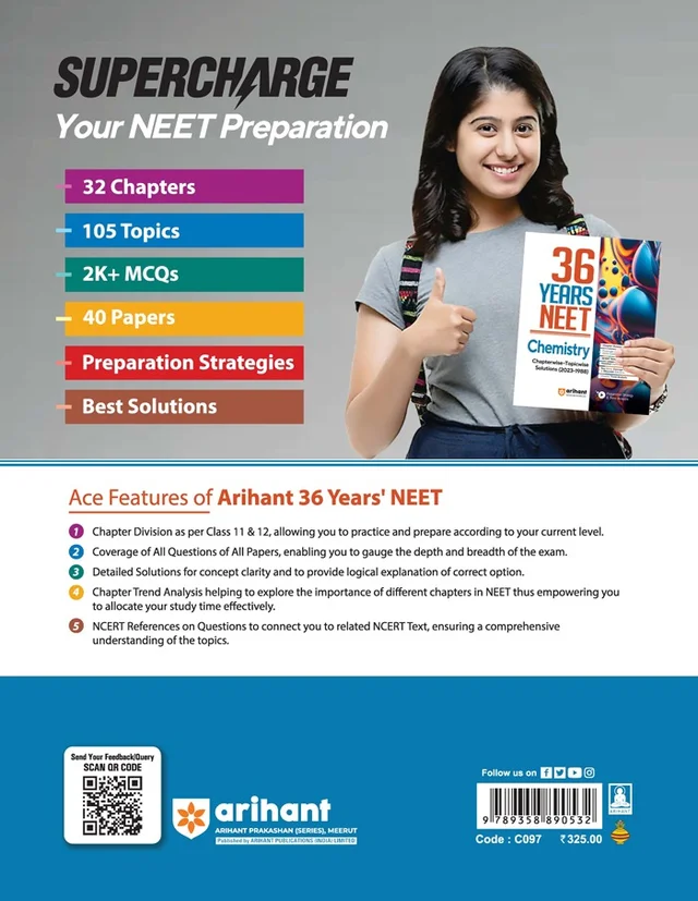 Arihant 36 Years' Biology Chapterwise Topicwise NEET Solved Papers (1988-2022)