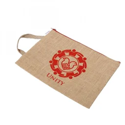 Securex Zipper Bag Jute with Handle A4 Pack of 4 ZB-315