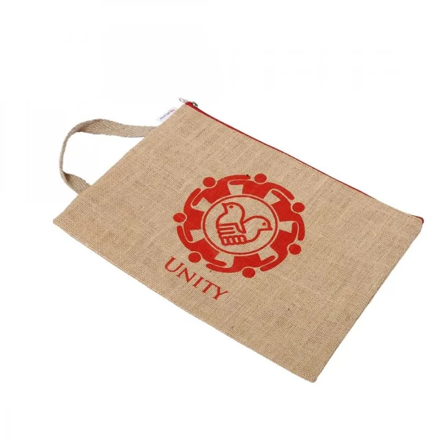 Securex Zipper Bag Jute with Handle A4 Pack of 4 ZB-315