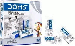 Doms Extra Long Dust Free Erasers Pack of 20 Pieces