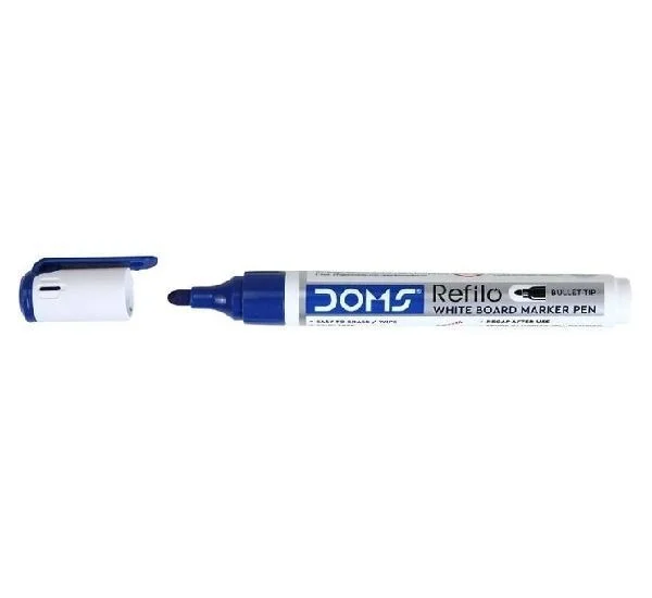 Doms Refilo White Board Marker Pen - Blue