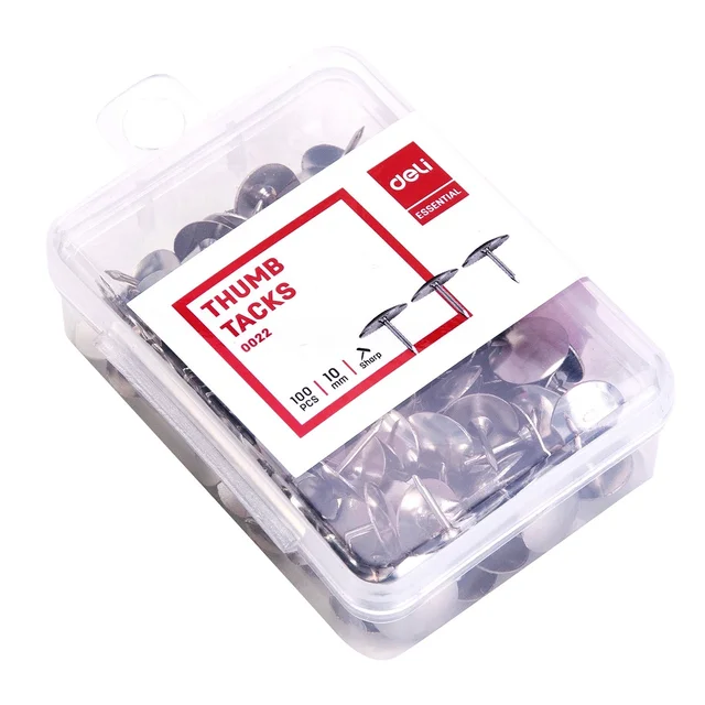 Deli Thumb Tack & Thumb Pin 10mm